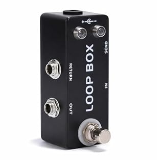 PORTABLE SIZE -- Guitar loop effect pedal with true bypass ,and guitar multi pedal is not a curved needle pedal, guitar effect pedal having mini size and durable body VERSATILITY -- Support routing selection, suitable for occasions where Mini Loop Bo...