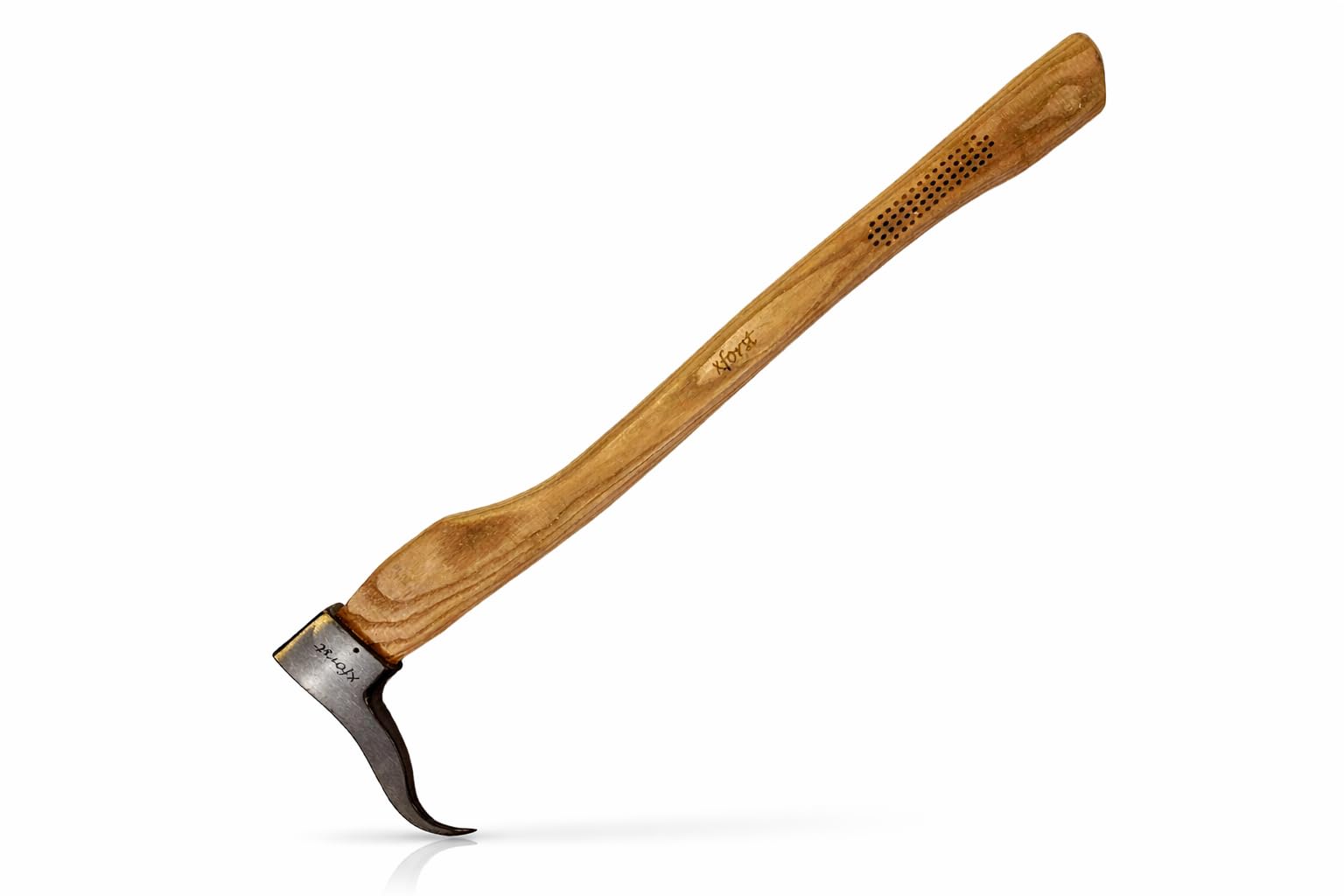 Xforst Sapie à Main Manche Frêne 70 cm Bûcheron – Sappie Forestier Bois Naturel, Tête 600 g Acier Carbone Forgé à Pointe Trempée pour Bûches, Troncs & Bois de Chauffage – X-Pi500L