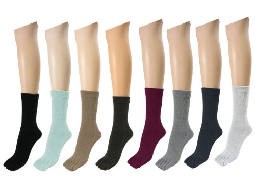 COUVER Men's 5 fingers Toed Toe Socks(Length:Quarter ~ Midcalf)2