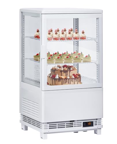 Image of GarveeLife 2.0 Cu.Ft Countertop Commercial Display Refrigerator | Pastry Cooler with LED, Digital Control, & Rear Sliding Door | Frost-Free Air Cooling for Bakery, Cafe, and Restaurant