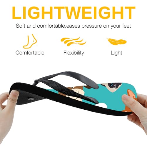 Flip Flops for Women Men Mixed Pet Cute Non Slip Rubber Summer Thong Sandals Comfortable Shower Pool Beach Shoes House Casual Waterproof Slides Indoor Outdoor Home Bathroom Slippers2