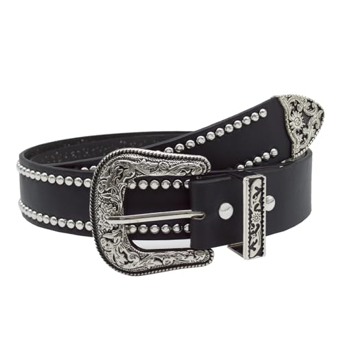 Western Belt for Women Cowgirl Cowboy Belts with Vintage Buckle Studded Western Belt3