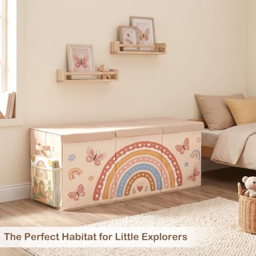 Image of Toy Box with Adjustable Divider Large Toy Chest Storage for Nursery Kidroom