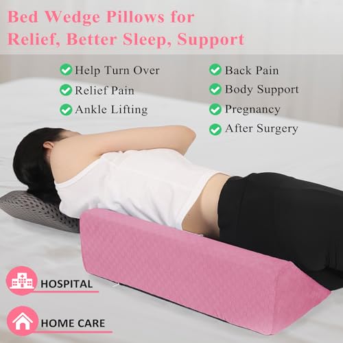 Jacobable Travesseiro de cunha de cama para pessoas que dormem de lado, cunhas de posição do corpo,