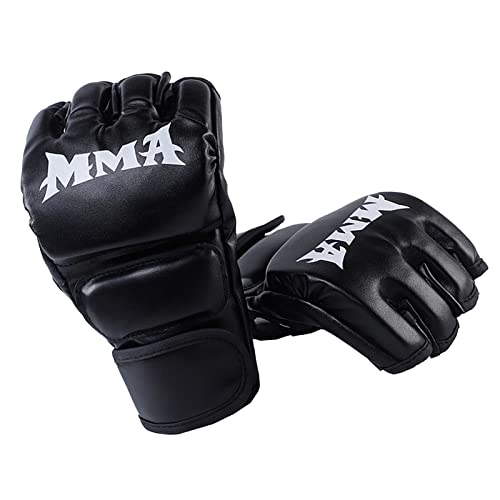 Guantes de boxeo de material resistente con palma abierta para entrenamiento 4