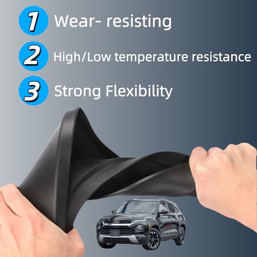 Image of No Drill Mud Flaps Splash Guards Compatible with Chevrolet Trailblazer 2021-2026,OEM Style Textured Black Custom Fit All Weather Exterior Accessories(4PCS)