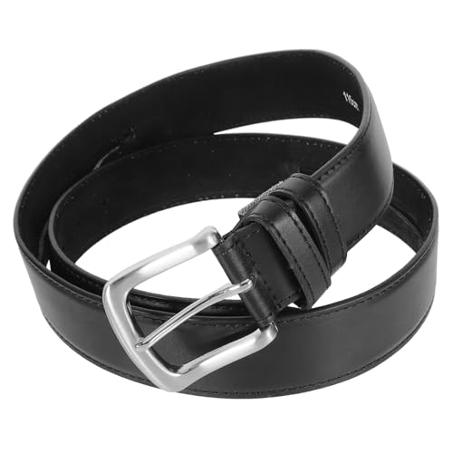 HANABASS Men Travel Money Belt with Hidden Zipper Pocket Secure Waist Belt for Cash Valuables Elegant PU Material Theft Design for Safe Travel Black