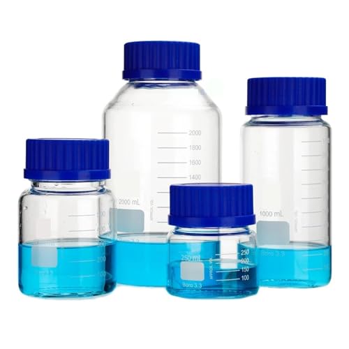 Bouteille de réactif en verre ronde GL80 flacon de laboratoire 250ml