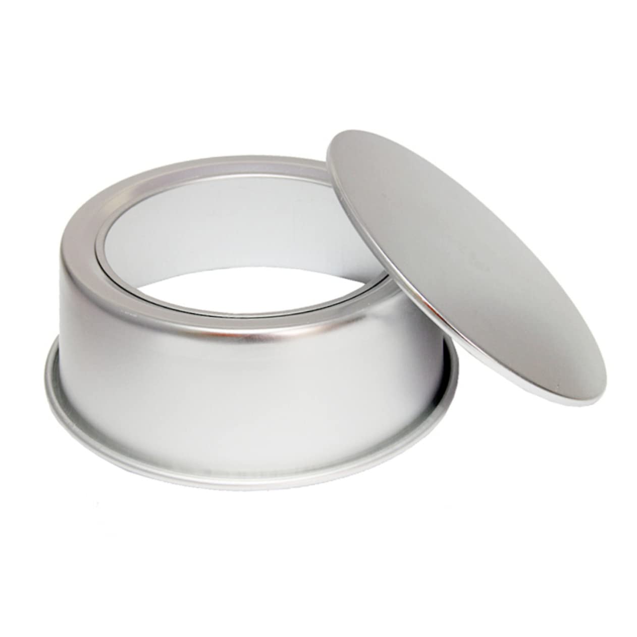 Ciieeo 2pcs Round Cake Pan Mold Non Stick Anodized Aluminum Baking Molds for Cakes Cheesecakes Desserts Easy Release Removable Bottom Silver Finish