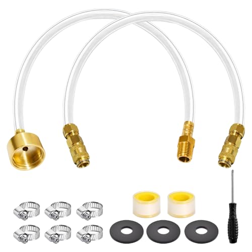 Diyupou Hydraulic Steering Bleed Kit for Seastar Systems Quick-Connect Leak-Proof Tool with Sealed Cap & Brass Fitting Steering Fluid Fill & Drain for Outboard Inboard & Sterndrive Boats