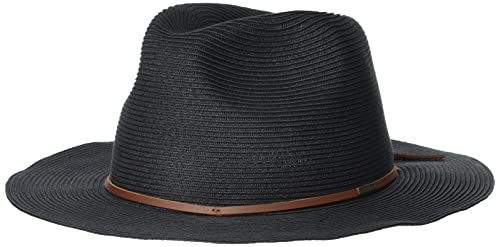 Brixton Unisex Adult Wesley Straw Packable Fedora, Black/Brown, Large Us #TOP14