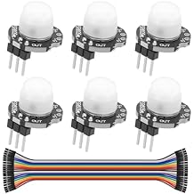 6pcs SR602 PIR Motion Sensor IR Infrared Detector High Sensitivity Arduino Motion Sensor Pyroelectric Probe Inductive Switch Sensor with Jumper Wires for for Arduino Electronics DIY Projects