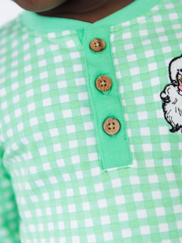 Image of RUGGEDBUTTS Baby /Toddler Boys Long Sleeve Henley Tee - Knit Henley Shirt | 4-Way Stretch Fabric, Button-Up Placket, Fade And Snag Resistant, Lightweight Unlined Design, Monogram Ready