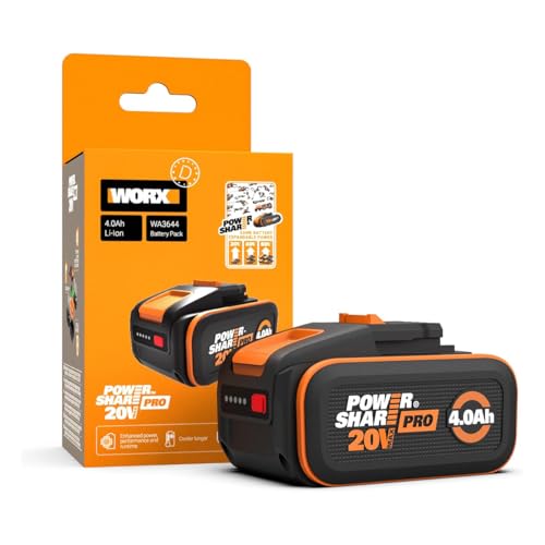 WORX WA3644 Batteria Powershare Pro agli ioni di litio 20 V - 4 Ah (compatibile con tutti gli...