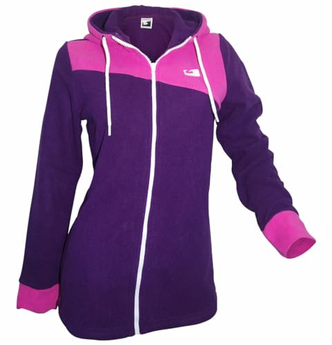 Damen Sportswear Fleecjacke mit Kapuze (DE/NL/SE/PL, Numerisch, 36, Regular, Regular, Lila/Pink)