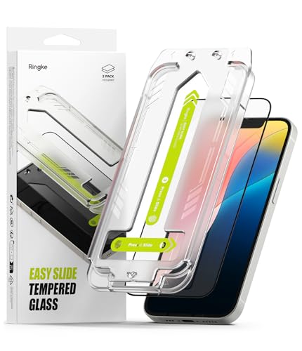 Ringke Easy Slide Glass [2 Pack] Compatible with iPhone 16e / 14/...