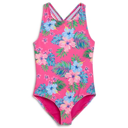 Image of Lands' End Girls' UPF 50+ Stretch Crisscross Back One Piece Swimsuit