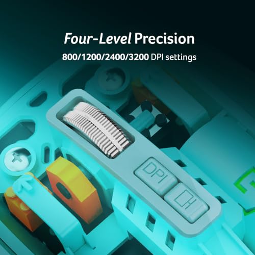 Image of Acer Clearview Wireless Mouse, Dual Mode Bluetooth 5.2 & 2.4GHz, Rechargeable 500mAh Battery, RGB Lighting, 3200 DPI Adjustable, Silent Portable Mouse for Laptop, PC, Mac & Tablet, Green