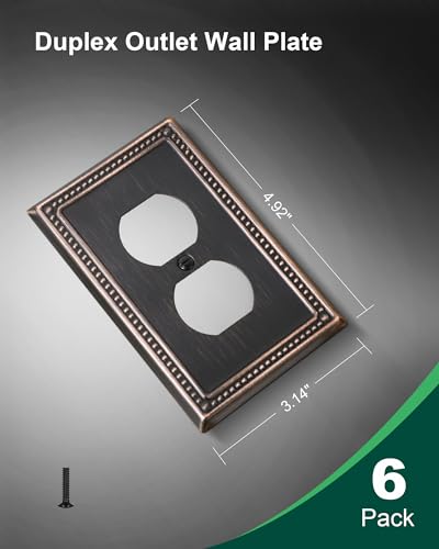 Placas decorativas de interruptor estilo clásico con acabado bronce envejecido 3