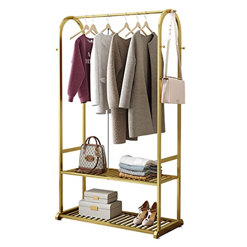 Armoire porte-manteau en métal doré pour remédier au manque de place dans la garde-robe