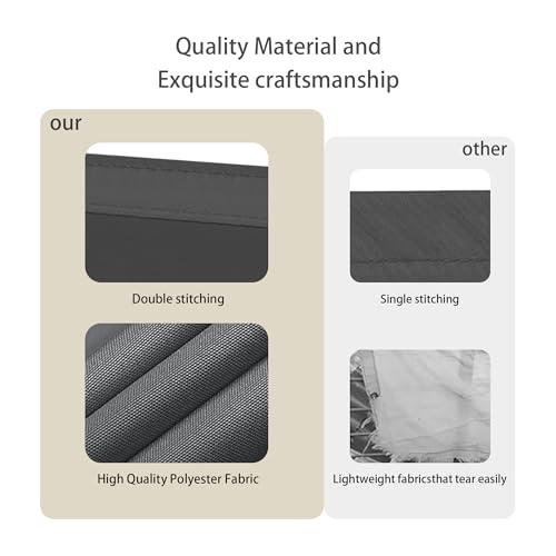 Bache ombrage rectangulaire 2x8m imperméable gris clair avec kit de fixation complet - 7