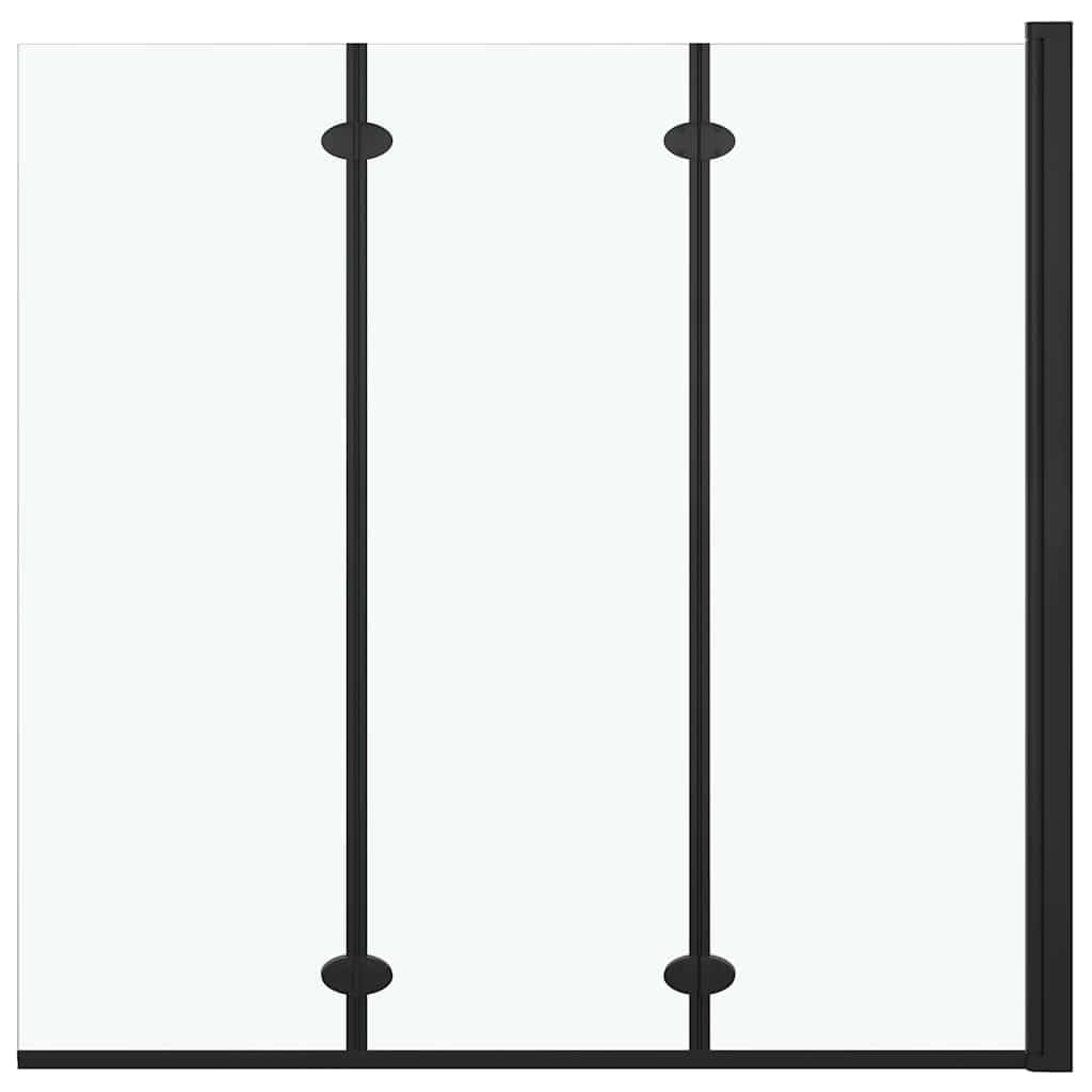 Cabina de ducha plegable de 3 paneles ESG 130 x 138 cm negro
