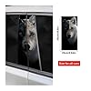Auto Accessory 2pcs Blue Eyes Wolf Car B-Pillar Sticker DIY Car Center Pillar Sticker Waterproof Sunscreen Sticker(K) #1