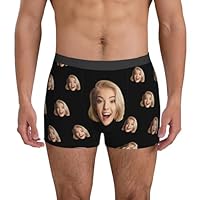 Calecon Personnalise Homme avec Impression Photo et Design Drôle Boxer en Coton Doux et Microfibre Respirante Sous-Vêtements Rigolos pour Sport et Loisirs Confortable pour Usage Quotidien et Occasions