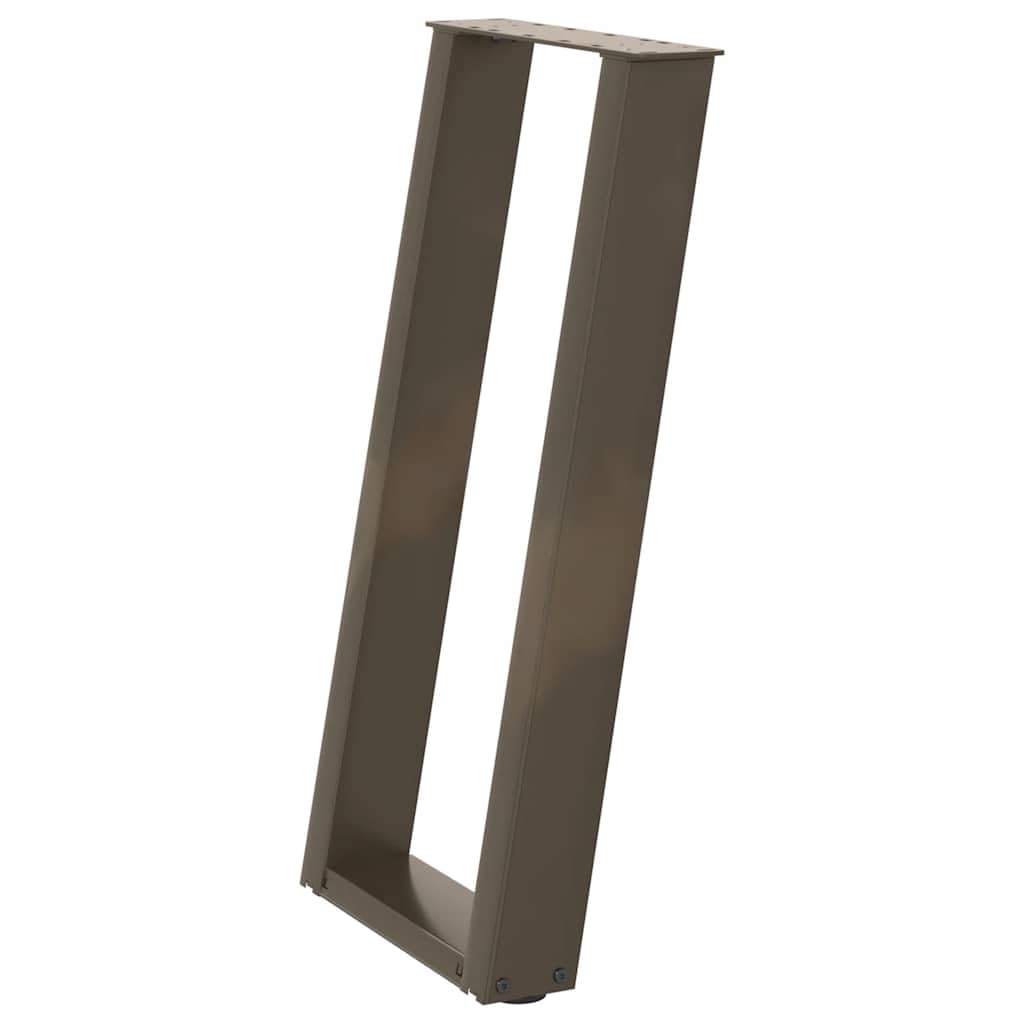 Hothingwell Nogi stołu z konsolą w kształcie litery U, 2 sztuki, stal lakierowana proszkowo, 38 x 72–73 cm, z regulowanymi poziomami i nawierconymi otworami do łatwego montażu, nowoczesny geometryczny