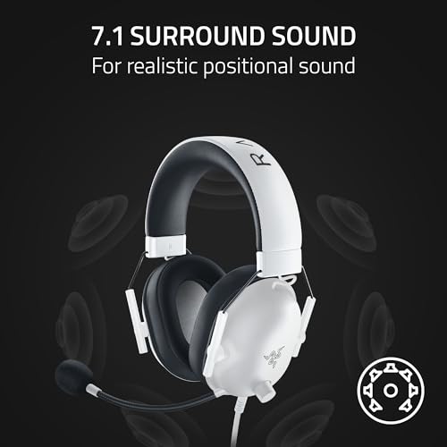 Razer BlackShark V2 X Gaming Headset: Special Edition - 50mm Drivers - Cardioid Mic - Comfortable Noise Isolating Earcups - for PC, Mac, PS5, Xbox One, Nintendo Switch via 3.5mm Audio Jack - White by Razer - Image 6