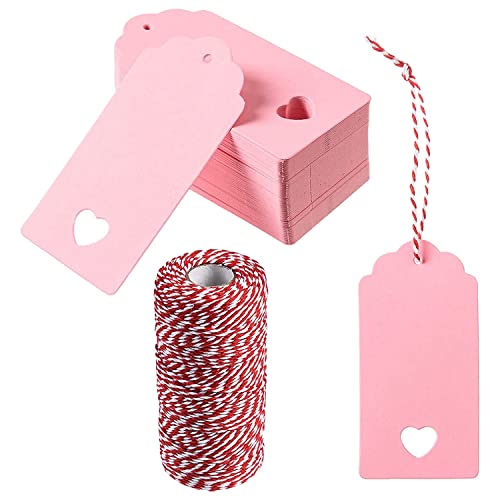 DINESA 360 etiquetas de regalo de San Valentín para colgar etiquetas de regalo, 5 x 10 cm