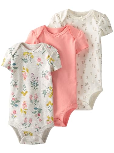 Image of little planet by carter's Unisex Baby 3-pack Short Sleeve Bodysuits Made With Organic Cotton