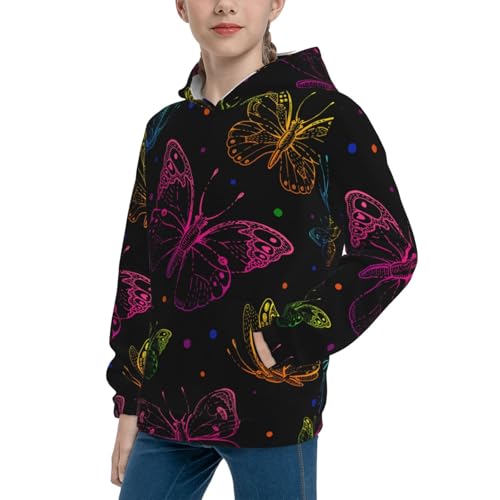 Butterfly Kid Hoodies Boys Sweatshirts Girls Pullover with Pocket2