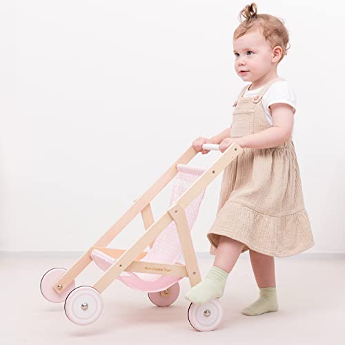 Passeggino in legno per bambole - 7