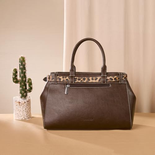 Bolso tote con cinturón y estampado leopardo para mujer miniatura 3