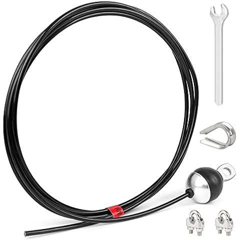 Fitness Steel Cable 3m Heavy Duty Fitness DIY Pulley Cable Attachment Workout Gym Fitness Equipment Weight Lifting Accessories for Lat Pull downs Triceps Extensions Fitness Gym Workout Cover