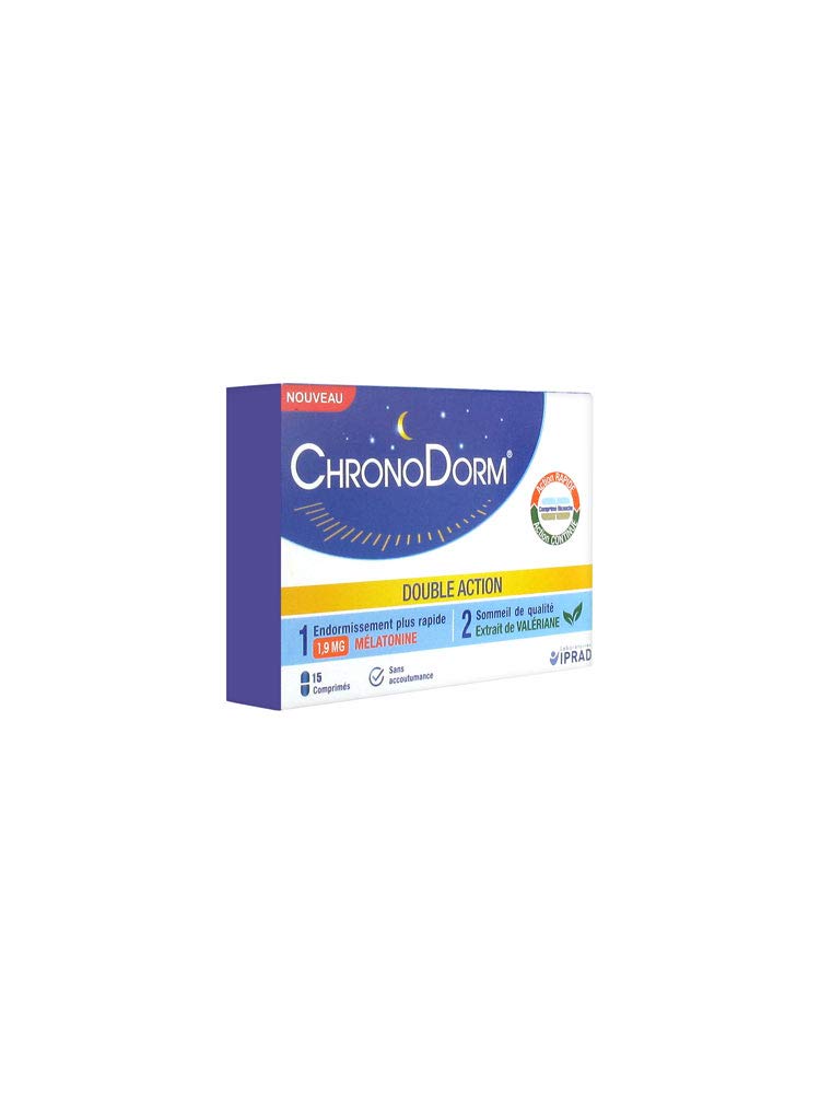 Double Action Melatonine Tablets by Chronodorm x 15