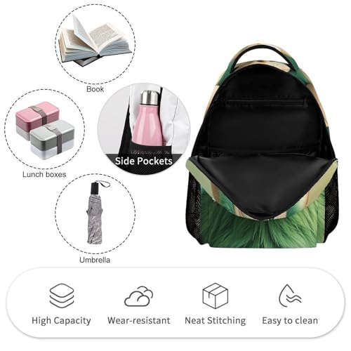 Green Clever Monkey Backpack for Men Women, Durable Small Backpack Casual Lightweight Daypack for Travel Bag3