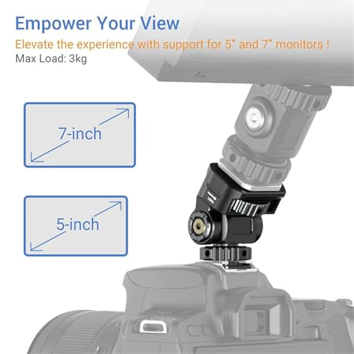 Support de moniteur réglable pour fixer micro et flash sur griffe de caméra DSLR x2