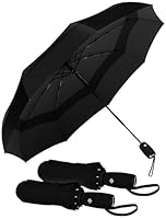 Repel Umbrella Windproof Travel Umbrellas for Rain - Easy Auto Open Close, Durable & Compact Umbrella, Strong Fiberglass Frame, Waterproof Canopy - Backpack, Purse, Portable Umbrella for Travel