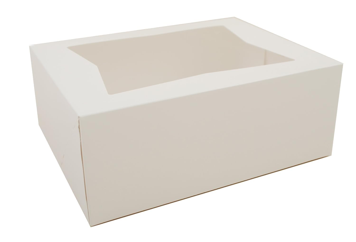 Paperboard White Window Bakery Box by SOUTHERN CHAMPION TRAY – 10-1/4" L x 8" W x 4" H - 200ct, Cardboard, White, Pack of 200, Model 24223