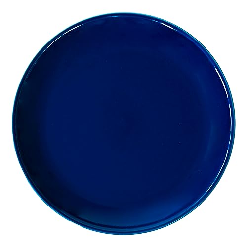 Saikaitoki 13209 Hasami Ware Common Plate, Navy, Diameter Approx. 7.1 inches (18 cm), Microwave and Dishwasher Safe, Made in Japan