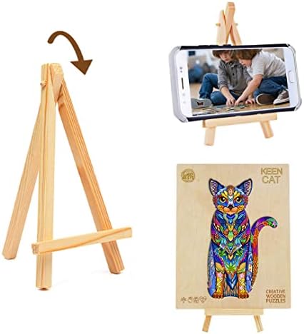 Wooden Puzzles for Adults, Keen Cat Wooden Jigsaw Puzzles for Adults, Unique Animal Shape Puzzle Gifts, Wooden Puzzles for Family Game and Home Decor (23.2x40cm, 239pcs)