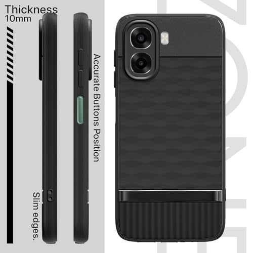 Image of Pikkme Back Cover for Oppo A6X 5G Camera Protection 3D Hexa Cube Design Silicone Protective Bumper Case (Black)