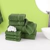 Chakir Turkish Linens | Hotel & Spa Quality 100% Cotton Premium Turkish Towels | Soft & Absorbent (8-Piece Towel Sets, Moss)