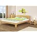 Letto singolo Grigio in Legno Massello di Pino 100x200 cm CFW910212