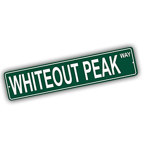 Brotherhood Aluminum Street Sign for Whiteout Peak - Alaska Man Cave Decor
