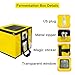 Dough Proofing Box Heater 100w,Sourdough Starter Warmer with NTC Sensor,20L Proofer Foldable Precise Control Temp & Time for Fermentation Sourdough,Yogurt,Natto,Yellow