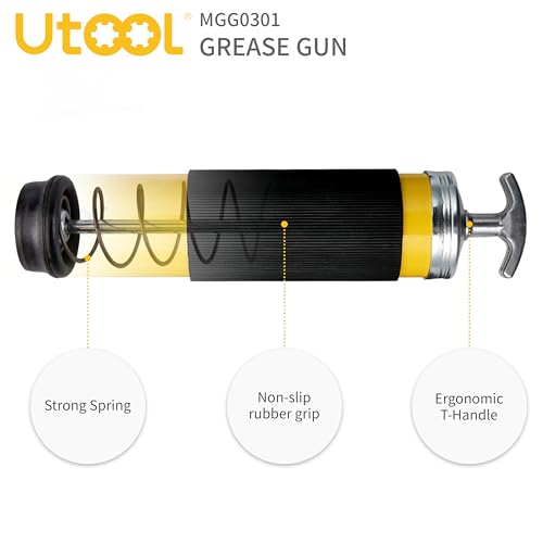 UTOOL 8000 PSI Heavy Duty Pistol Grip Grease Gun Kit, 14 oz Capacity by UTOOL - Used condition - Image 3