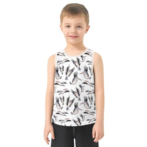 Baby Boys Sleeveless Tank Top Beautiful Pelicans Toddler Athletic Vest 3-10T2